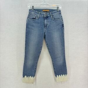Boho Retro Cropped Skinny Jeans size W25‎ Joe's The Icon Mid Rise Ankle Raw Hem